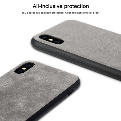 For iPhone XS MAX XR X Slim Luxury Leather Back Ultra Thin TPU Bumper Case Cover - Picture 5 of 36