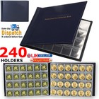 240 Coin Collection Album Money Storage Case Holder Coin Collecting Book UK