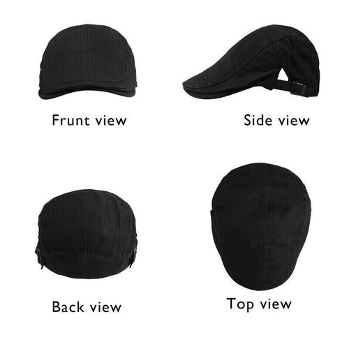 100% Cotton Solid Men's Ivy Hat Flat Cap Newsboy Gatsby Golf Driving Cabbie USA - Picture 5 of 15