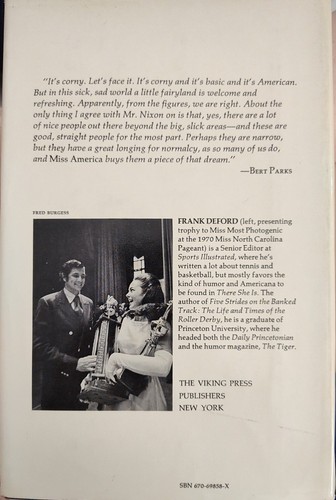 THERE SHE IS The Life and Times of Miss America Frank Deford 1st Edition 1971 - Picture 2 of 5