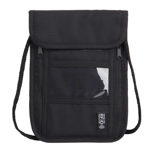 RFID Blocking Passport Holder Neck Travel Wallet Bag Security Pouch Anti-Theft - Picture 13 of 14
