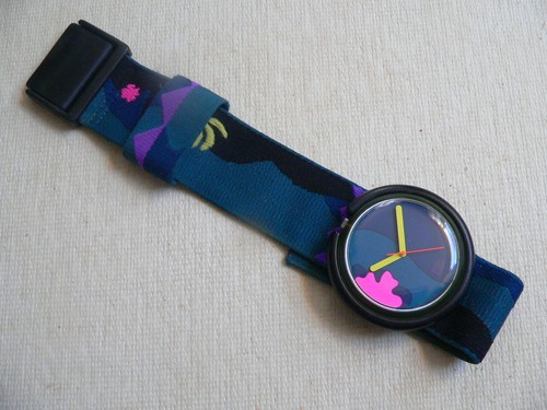 Orologio Pop swatch originale TROPICAL NIGHT PWBS104 con scatola/carta/1990 RARO - Foto 3 di 13