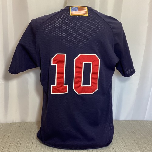Vintage Atlanta Braves Wilson Baseball Trikot #10 Blau Mesh USA Größe 46 - Bild 4 von 7