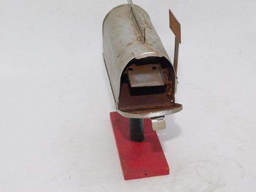 Vintage Line Mar Japan Tin Mailbox Bank U.S. Farm Rare Toy Postal Bank 1950s - Picture 5 of 6