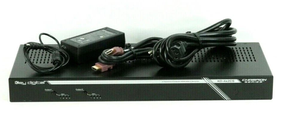 Key Digital KD-4x2CS 4x2 HDMI Matrix Switcher/ Switch h414 - Image 2 of 4