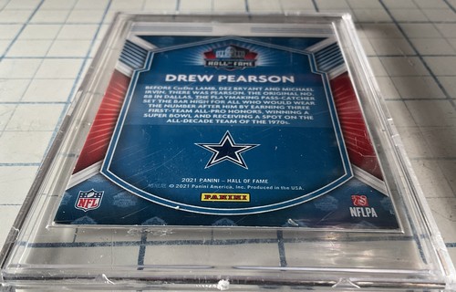 Panini Inducted HOF 2021 Drew Pearson Signed Card In Protective Cover ungraded - Picture 3 of 6