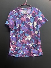 Butter Soft stretch sz XS Scrubs multicolor floral w/pockets NWOT