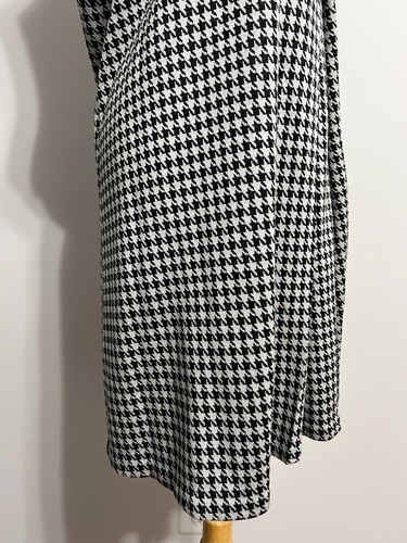 Necessary Objects Vintage Sleeveless Dress Black & Gray Houndstooth Fits L/XL - Picture 12 of 17