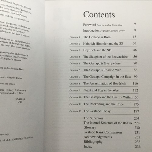 MBI Rights Ser.: AN ILLUSTRATED HISTORY OF THE GESTAPO Rupert Butler 1993 - Picture 3 of 9