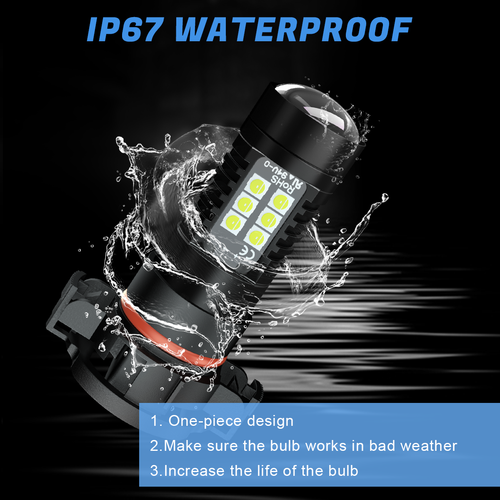 2Pcs 2504 PSX24 LED Fog Light Bulbs 40W 6000K White Super Bright, Plug and Play - Picture 6 of 13