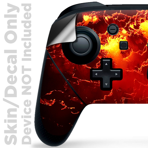 Nintendo Switch Pro Controller Skin Decal Vinyl Wrap - Fire Lava liquid flowing - Picture 2 of 2