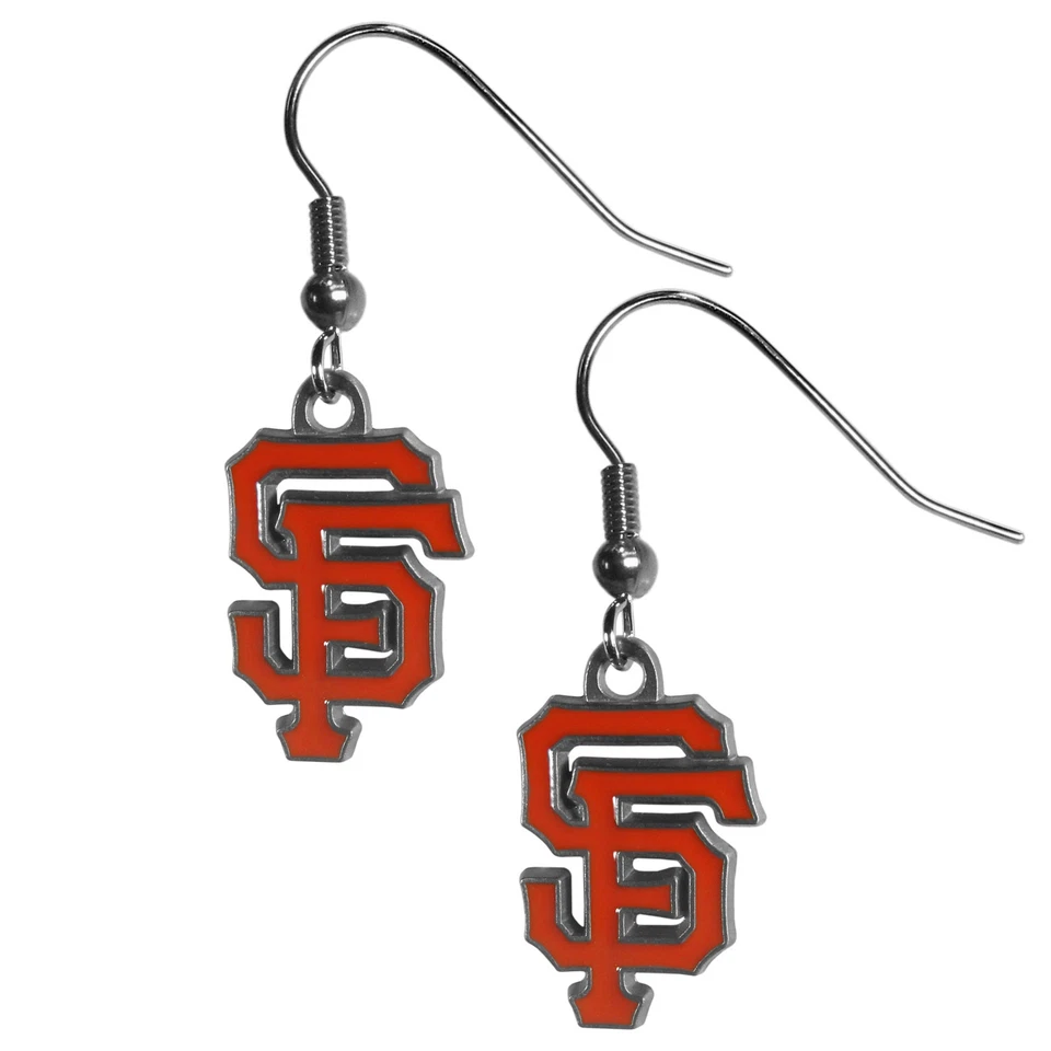 Brincos pendurados (zinco) San Francisco Giants joias licenciadas pela liga principal de beisebol - Imagem 3 de 3