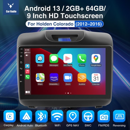 Carplay Android 13 64G Car Stereo GPS NAV WIFI FM For Holden Colorado RG 12-2016 - Picture 2 of 15