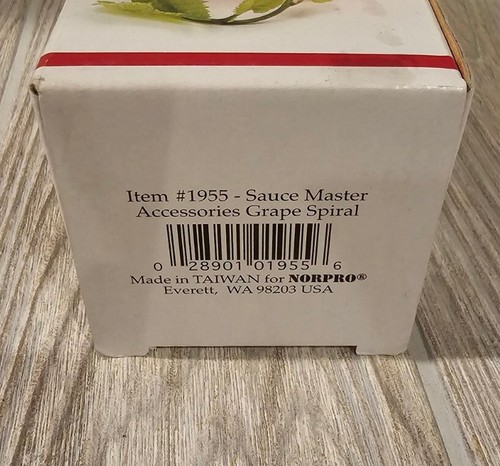 Norpro Sauce Master Accessories Grape Spiral #1955 New Free Shipping - Picture 2 of 3