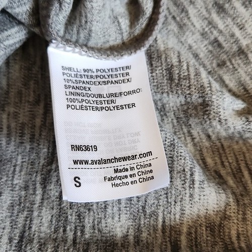 NEW Avalanche Fjord 1/4 Zip Heathered Gray Black Fleece Men's Size Small Hiking - Picture 9 of 10