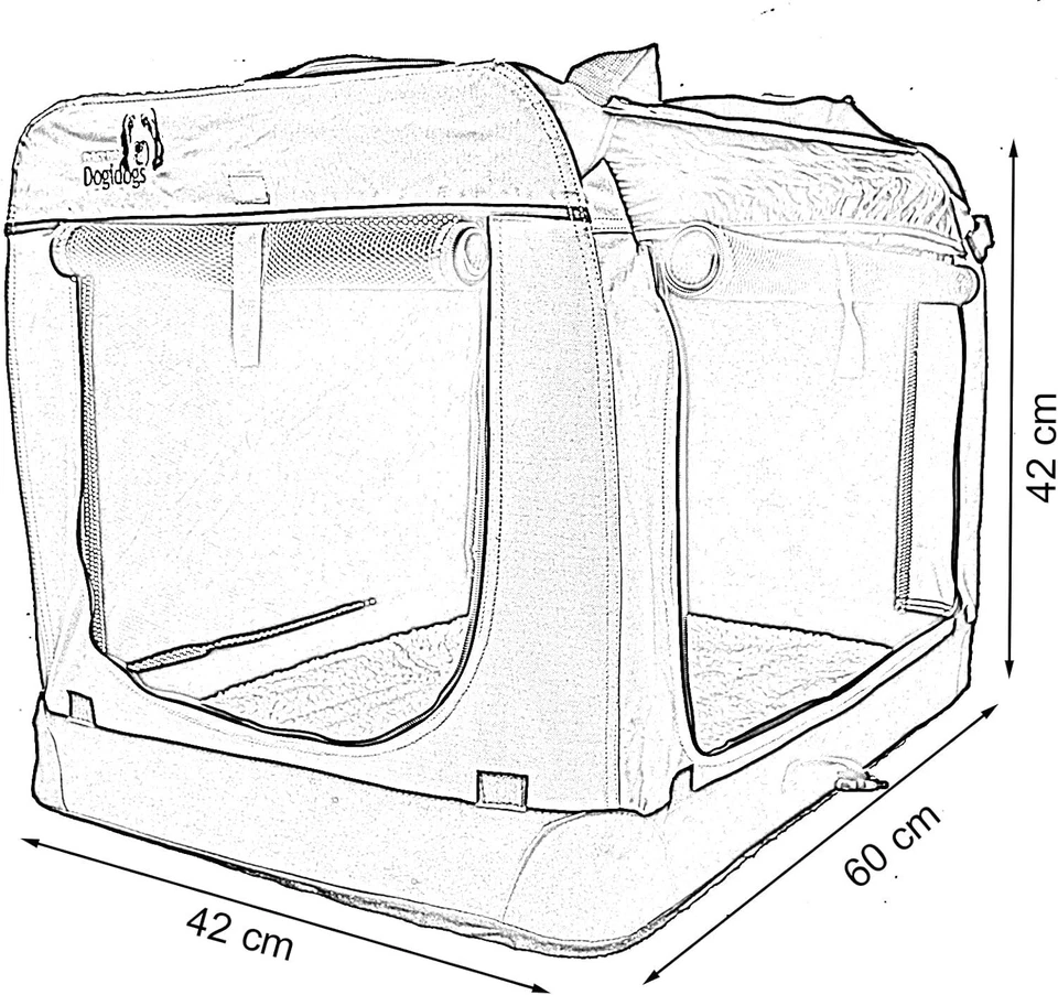 Dogidogs faltbare Transportbox für Hunde - Hundebox deLuxe - 4 Farben - 6 Größen - Bild 3 von 4
