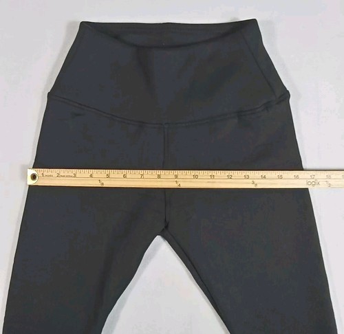 Leggings de línea gruesa de lana cintura alta hasta el tobillo para mujer talla pequeña negros - Imagen 6 de 8