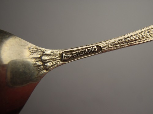 Sterling Souvenir Demitasse Spoon St. Louis 1904 Festival Hall & Cascades 3 1/4" - Picture 5 of 21