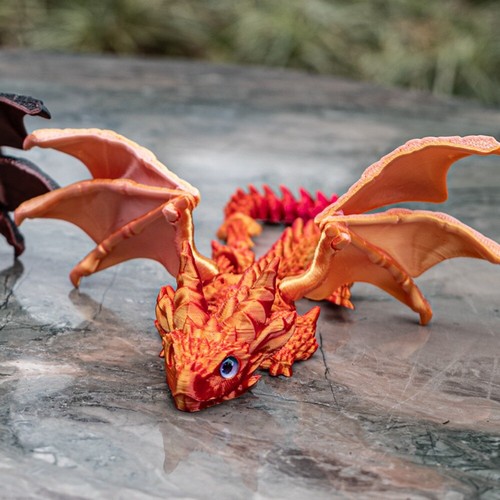Articulated Simulated Dragon Ornament Western Dragon Model Desktop Ornament - Picture 13 of 20