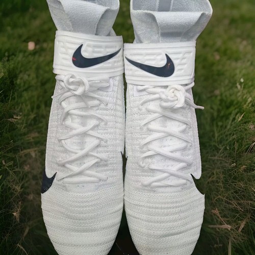 Nike Alpha Menace Elite 2 Football Cleats White Black AO3374-101 Men's Size 13 - Picture 3 of 5