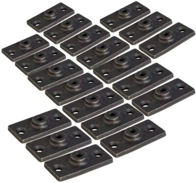 Highcraft 3/8"in-1/2"in Wall Rod Hanger Plate Uncoated Iron Threaded 20 Pcs USA