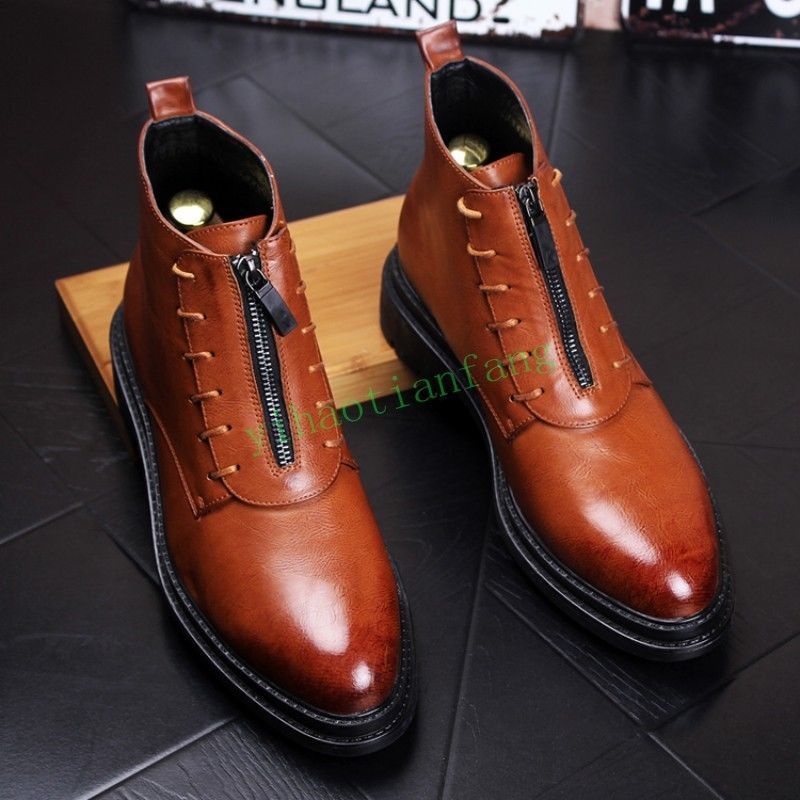 Stivaletti da Uomo Retrò Zip Tempo Libero Da Cowboy Lacci Scarpe Scarpe Lacci a Punta VOGUE 2017 1a4125 Stivaletti da Uomo Retrò Zip Tempo Libero Da Cowboy Lacci Scarpe Scarpe Lacci a Punta VOGUE 2017 1a4125