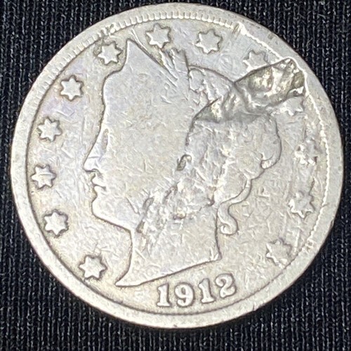 1912 Liberty Head Nickel 5c LAMINATION ERROR #39535 - Picture 1 of 2