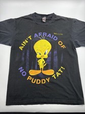 Vintage 90s Tweety Bird -  Ain  t Afraid Of No Puddy Tat   T shirt mens size XL