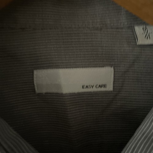 EASY CARE MENS SHIRT SIZE 16in NECK LONG SLEEVE BUTTON UP STRIPED - Picture 8 of 11