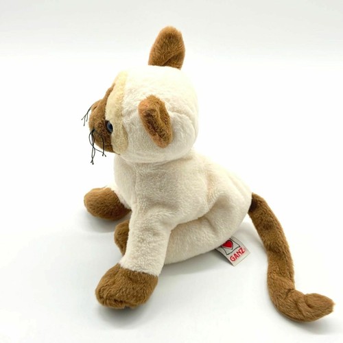 Ganz Cat Kitten Plush Stuffed Animal Siamese Webkinz 9 inches long without tail - Picture 4 of 9