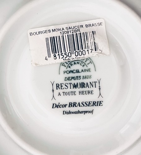NEW -- ONE Demitasse Cup & Saucer Set -- Pillivuyt BRASSERIE - Picture 6 of 6