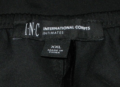 INC International Concepts Women's Satin Pajama Shorts Size XXL Black - Picture 4 of 5