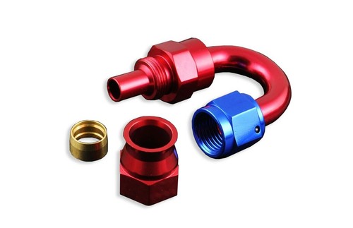 AN -10 AN10 JIC 180' Degree PTFE Fuel Oil Fitting hose end Black - Picture 4 of 4