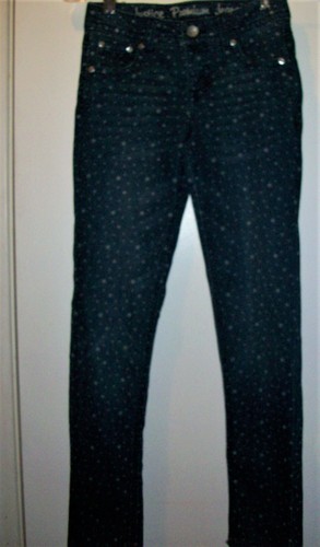 Justice Premium Jeans Girl's 10 Star Denim Jeans 5 Pockets VGC - Picture 3 of 5