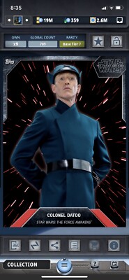 Topps Star Wars Digital Card Trader Tier 7 - Red Hyperspace Colonel Datoo S3