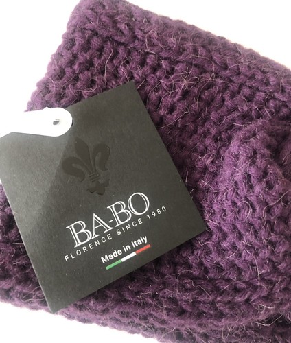 BA-BO Head Wormer /Bandana Plum Made in Italy - Picture 4 of 4