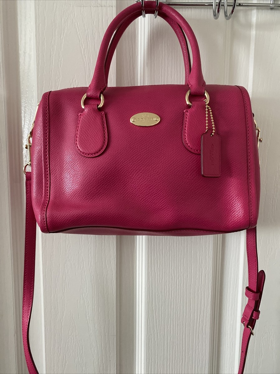 COACH BENNETT FUCHSIA PINK LEATHER HANDBAG SATCHEL PURSE F33329