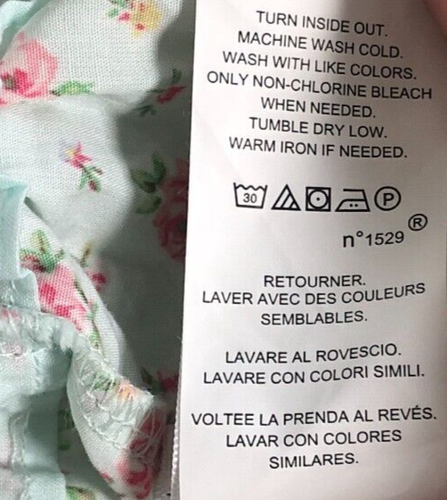 Polo Ralph Lauren Girls Sleeveless Top Sz 12 Blue Floral Smocked Tie Straps - Picture 8 of 9