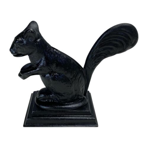 Cast Iron Black Squirrel Nut Cracker Opener Tail Lever Vintage Rustic Decor - Picture 2 of 12