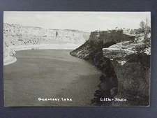 Guernsey Lake Wyoming WY Vintage Real Photo Postcard RPPC 1940s