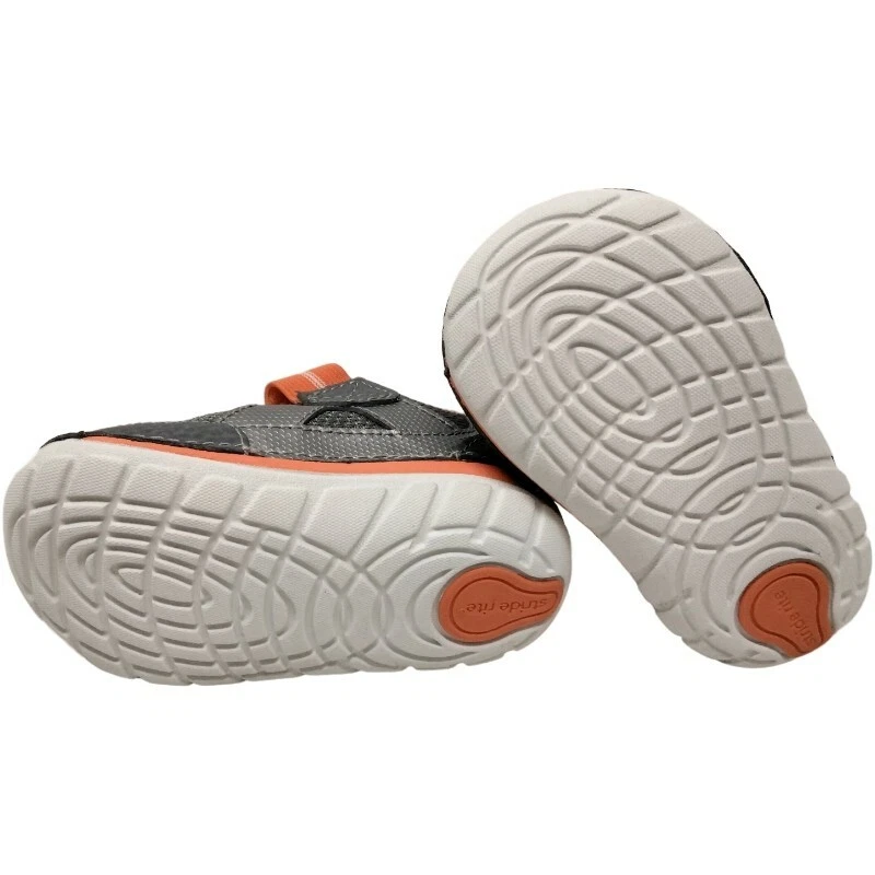 Stride Rite SM Jamie Boy 4 W Zapatillas para Correr Zapato Plateado Naranja Foto 2 de 3