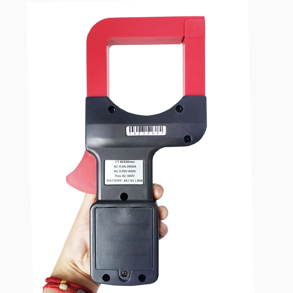 Pinza amperimétrica probadora de potencia trifásica de gran calibre con rango de corriente CA 0,0A-2000A Foto 3 de 4