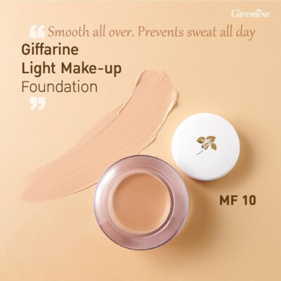 Giffarine Foundation Cream, Wrinkle-Covering, Waterproof and Lightweight, 14g