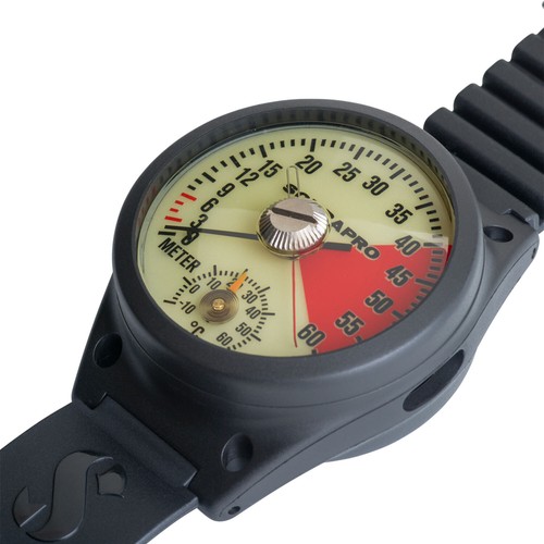 ScubaPro Depth Gauge with Boot/Wrist Strap - Metric - Picture 2 of 3
