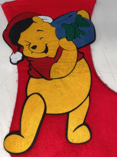 Disney Winnie The Pooh Felt Christmas Stocking Red Hunny Pot - Picture 3 of 6