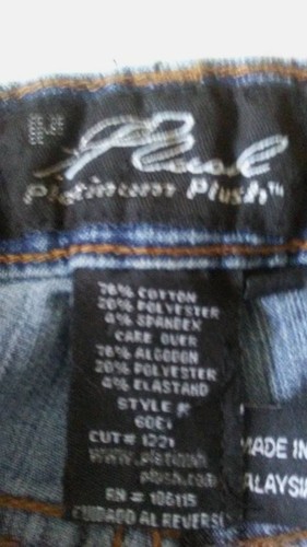JEANS ELÁSTICOS REMACHADOS DE PELUCHE PLATINO para mujer talla 7 estilo 6061 nuevos con etiquetas precio de venta sugerido por el fabricante 74,99 USD - Imagen 5 de 8