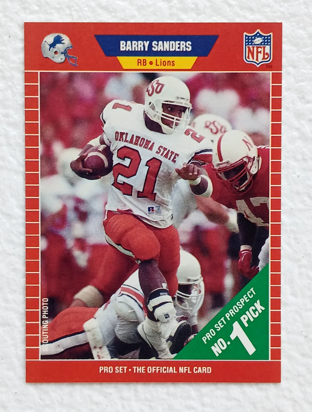 1989 Pro Set Barry Sanders #494 Rookie RC HOF Detroit Lions