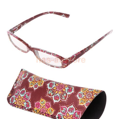NEW - Womens Vintage Printed Presbyopia Glasses Reading Glasses with Glasses Bag - Picture 17 of 17