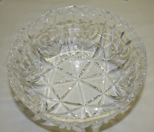 Waterford Crystal Glass 8" Bowl Floral Tulip Flower Design Serving Centerpiece - Picture 5 of 10