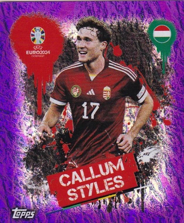 Topps Sticker Hungary Hun 3 Callum Styles Artist Purple Parallel | eBay